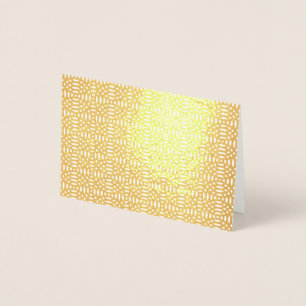 Tarjeta Con Relieve Metalizado forma circular patrón transparente