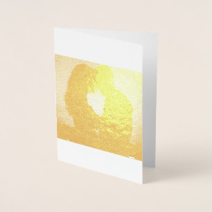 Tarjeta Con Relieve Metalizado Foto de aniversario Cursiva