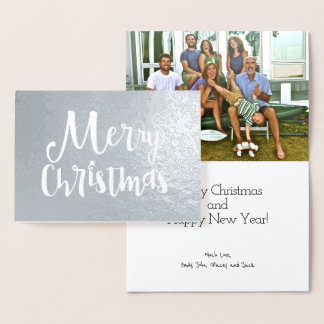 Tarjeta Con Relieve Metalizado Foto de tipografía de ferias navideñas