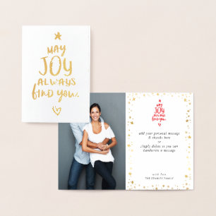 Tarjeta Con Relieve Metalizado Fotografía de la familia NAVIDAD TREE