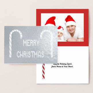 Tarjeta Con Relieve Metalizado Fotos y tipos de letra de cañón de navidad