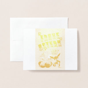 Tarjeta Con Relieve Metalizado Frohe Ostern
