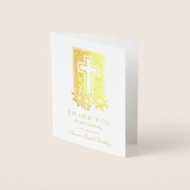 Tarjeta Con Relieve Metalizado Funeral Gracias Cartas Cruz Floral 1 Relieve metal