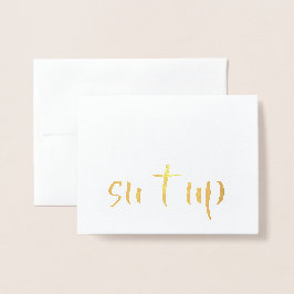 Tarjeta Con Relieve Metalizado Funny Groomsman o la mejor propuesta de hombre