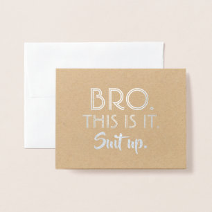 Tarjeta Con Relieve Metalizado Funny Propuesta De Groomsman - Esto Es