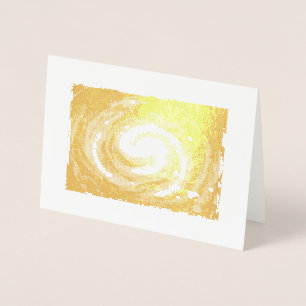 Tarjeta Con Relieve Metalizado Galaxia esmeralda y púrpura