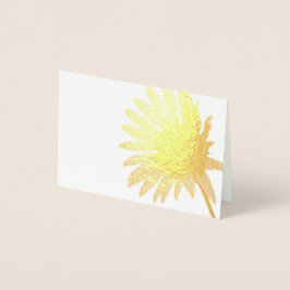 Tarjeta Con Relieve Metalizado Girasol brillante