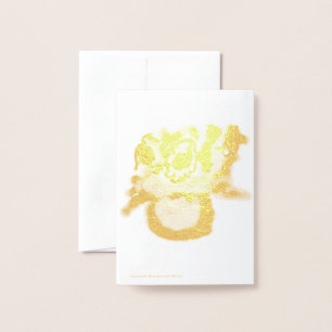 Tarjeta Con Relieve Metalizado Girasol para el día de la madre