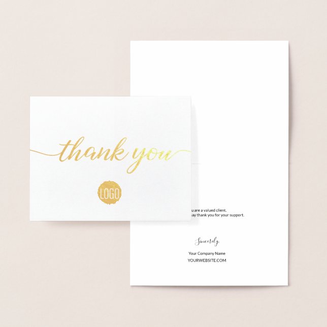 Tarjeta Con Relieve Metalizado Gold Black Business Elegant small thank you (Demostración)