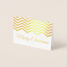 Gold Chevron Trim Feliz Navidad