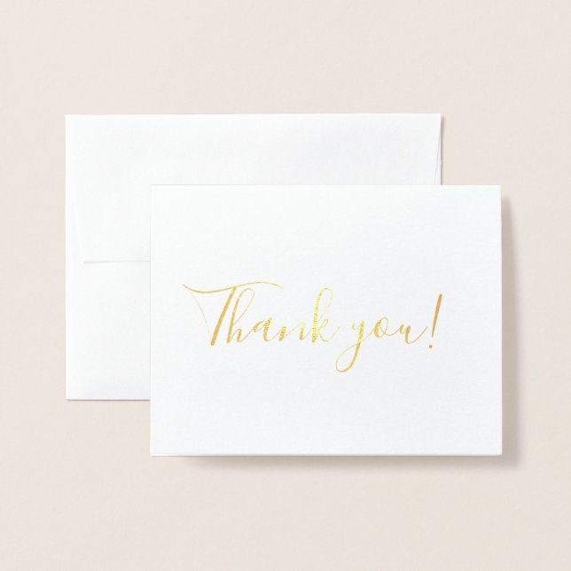 Tarjeta Con Relieve Metalizado Gracias (Anverso con sobre)