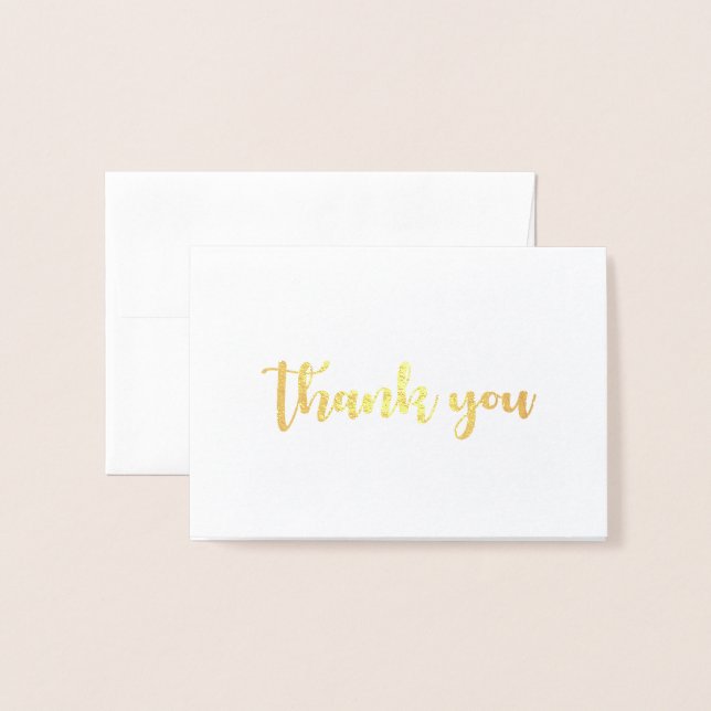 Tarjeta Con Relieve Metalizado Gracias (Anverso con sobre)