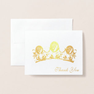 Tarjeta Con Relieve Metalizado Gracias a Card-Crown