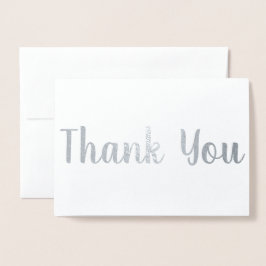 Tarjeta Con Relieve Metalizado Gracias Boda| Plata