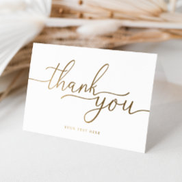 Tarjeta Con Relieve Metalizado Gracias doblado