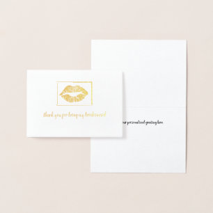 Tarjeta Con Relieve Metalizado Gracias Imprimir Lip