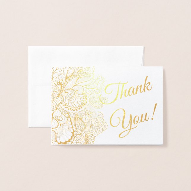 Tarjeta Con Relieve Metalizado Gracias Sentimientos Relieve metalizado Lacy Filig (Anverso con sobre)