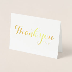 Tarjeta Con Relieve Metalizado Gracias Simple Blank Elegant Trendy White