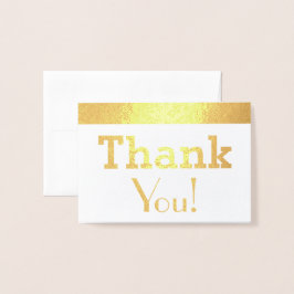 Tarjeta Con Relieve Metalizado ¡Gracias! Tarjeta de nota de Relieve metalizado