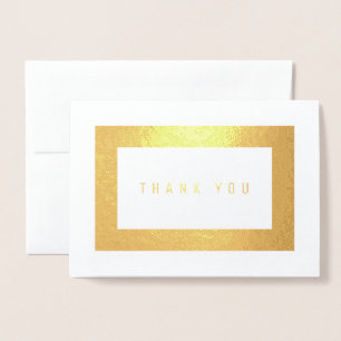 Tarjeta Con Relieve Metalizado Gracias Un Mensaje Simplemente Dorado