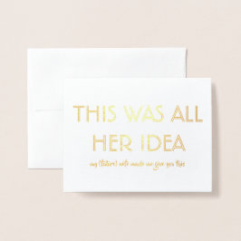 Tarjeta Con Relieve Metalizado Gracioso Groomsman o el mejor hombre - su idea