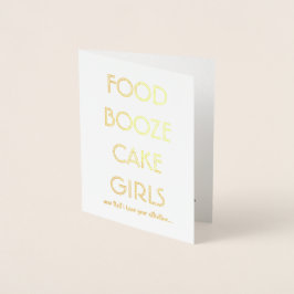 Tarjeta Con Relieve Metalizado Gracioso Groomsman o los mejores CHICAS de carne d