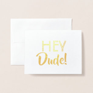 Tarjeta Con Relieve Metalizado Gracioso Groomsman o mejor hombre - Hey Amigo