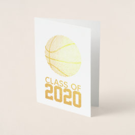 Tarjeta Con Relieve Metalizado Graduación de baloncesto de Relieve metalizado dor