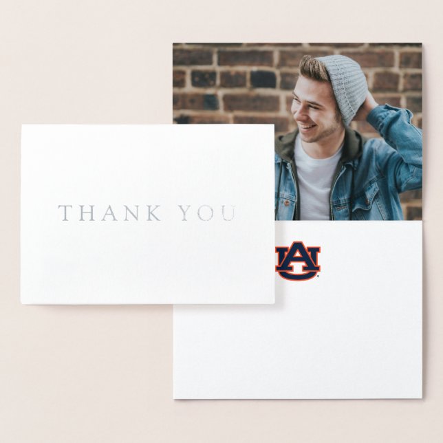 Tarjeta Con Relieve Metalizado Graduación universitaria de Auburn | Auburn Tigers (Demostración)
