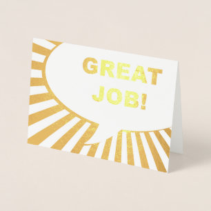 Tarjeta Con Relieve Metalizado gran trabajo cómico burbuja Relieve metalizado de 