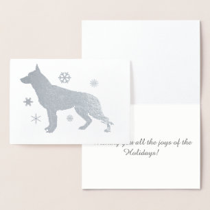 Tarjeta Con Relieve Metalizado GSD Snowflakes