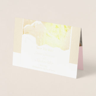 Tarjeta Con Relieve Metalizado Guardar la fecha,Foto Moderna,Tarjeta de invitació