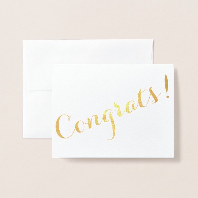 Tarjeta Con Relieve Metalizado Guión de felicitaciones (Anverso con sobre)