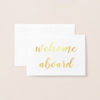 guión de Relieve metalizado dorado de bienvenida