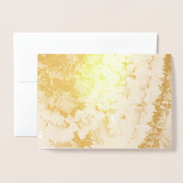 Tarjeta Con Relieve Metalizado Guirnaldas de flores indias (Anverso con sobre)