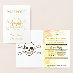Tarjeta Con Relieve Metalizado Hablar como un pasaporte de Relieve metalizado dor