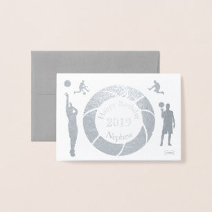 Tarjeta Con Relieve Metalizado HAMbWG - Baloncesto