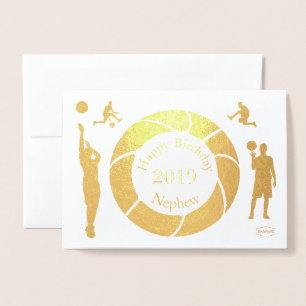 Tarjeta Con Relieve Metalizado HAMbWG - Baloncesto