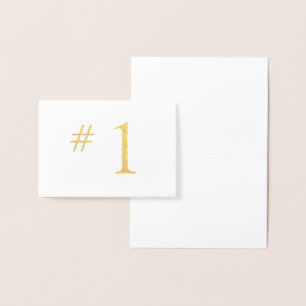 Tarjeta Con Relieve Metalizado HAMbWG - Número de tabla en Relieve metalizado