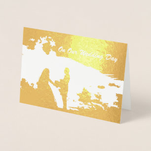 Tarjeta Con Relieve Metalizado HAMbWG - Tarjeta de Relieve metalizado dorado - Dí