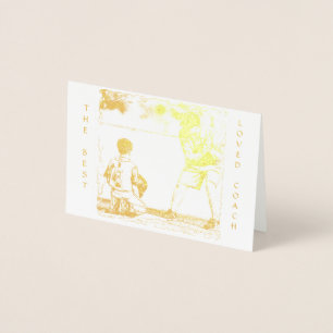 Tarjeta Con Relieve Metalizado HAMbWG - Tarjeta de Relieve metalizado dorado - El