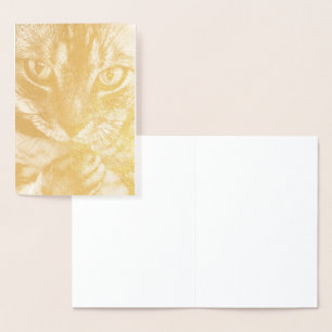 Tarjeta Con Relieve Metalizado HAMbWG - Tarjeta de Relieve metalizado dorado - Ga