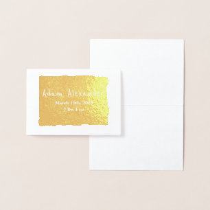 Tarjeta Con Relieve Metalizado HAMbWG - Tarjeta de Relieve metalizado dorado - In