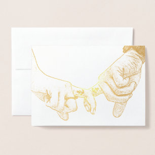 Tarjeta Con Relieve Metalizado HAMbWG - Tarjeta de Relieve metalizado dorado - Mi