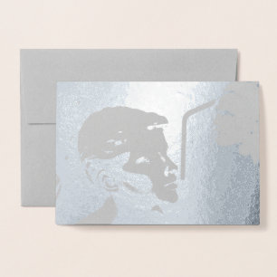 Tarjeta Con Relieve Metalizado HAMbWG - Tarjeta de Relieve metalizado plateado -