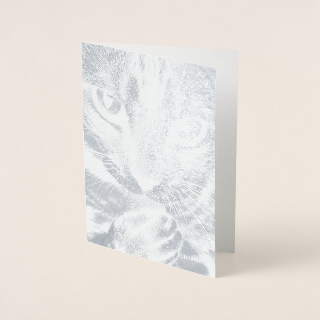 Tarjeta Con Relieve Metalizado HAMbWG - Tarjeta de Relieve metalizado plateado -  (Anverso)