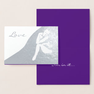 Tarjeta Con Relieve Metalizado HAMbyWG - Amor