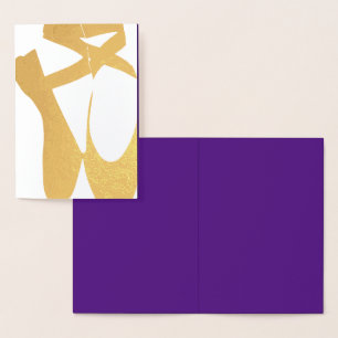 Tarjeta Con Relieve Metalizado HAMbyWG Ballet Slippers