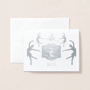 Tarjeta Con Relieve Metalizado HAMbyWG - Cumpleaños del ballet
