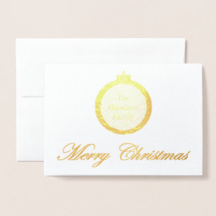 Tarjeta Con Relieve Metalizado HAMbyWG Relieve metalizado dorado Feliz Navidad Ta